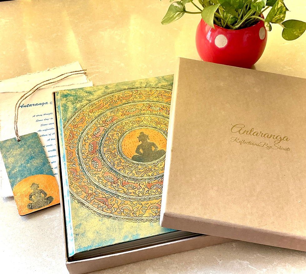 Thumbnail: Hand Painted Journal - Enlightened Self ( Blue)