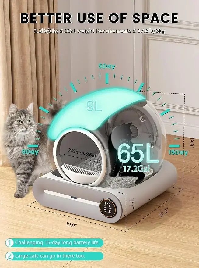 Thumbnail: Smart App-Controlled Automatic Self-Cleaning Cat Litter Box