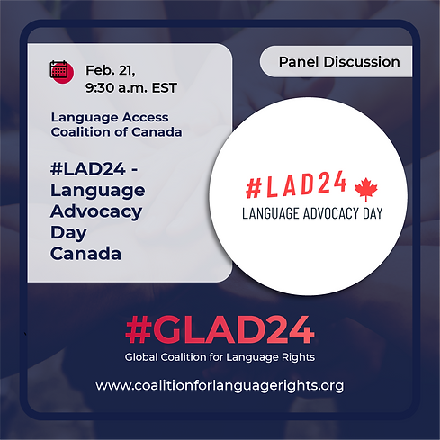 #LAD24
Language Advocacy Day Canada