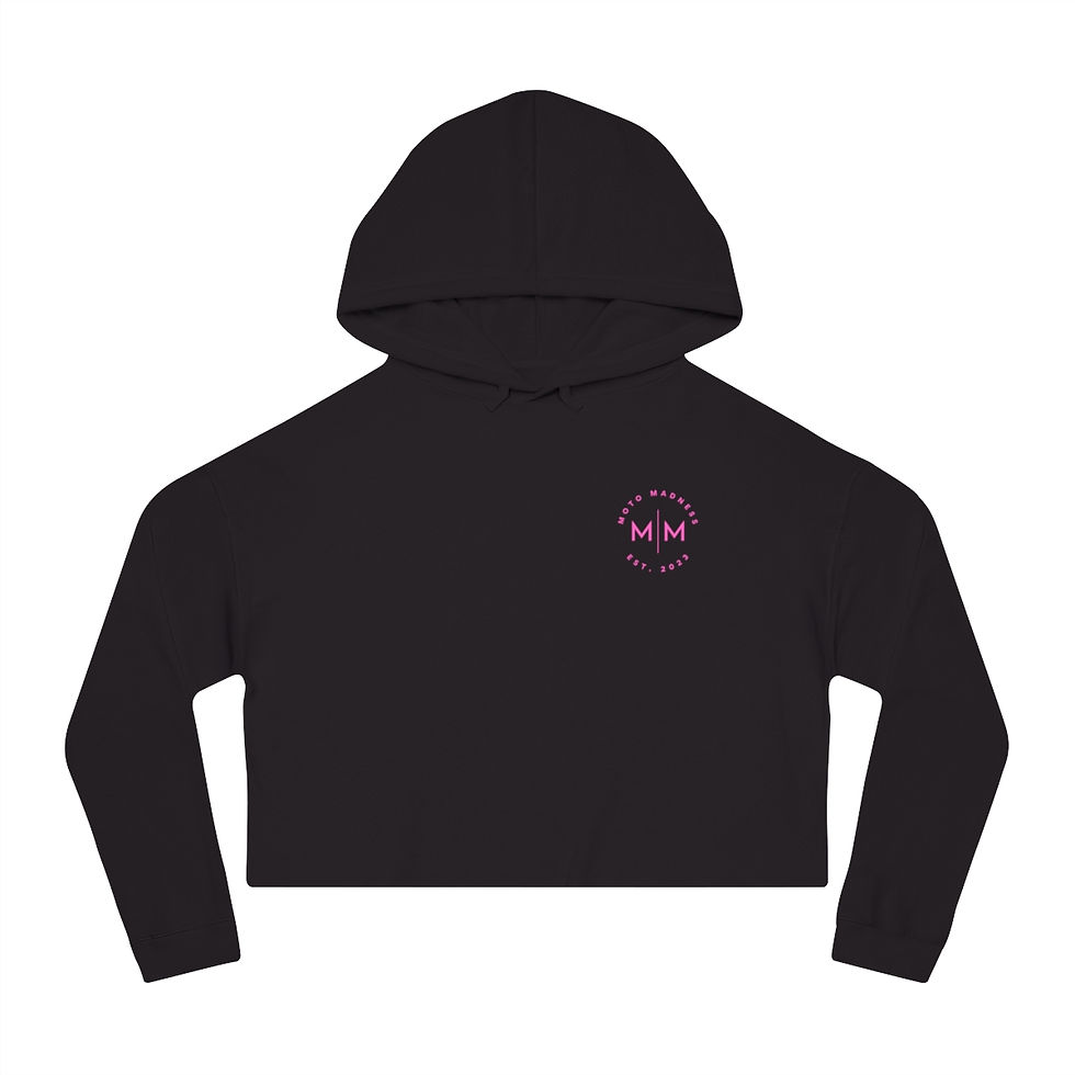 MM Pink Logo Crop Hoodie