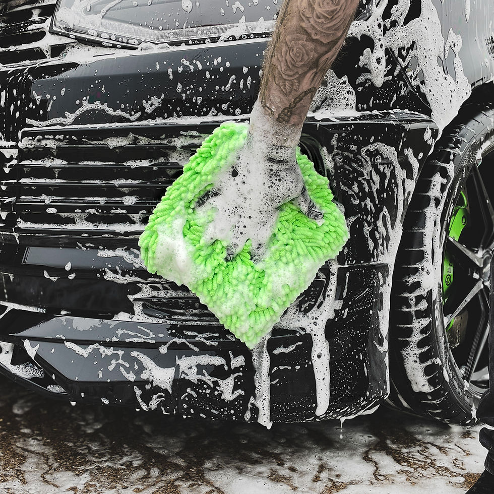 Miniature : Alien Magic | Large Microfibre Noodle Wash Pad | Pad used on Car