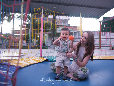 Niver de 01 ano de Caleb.
