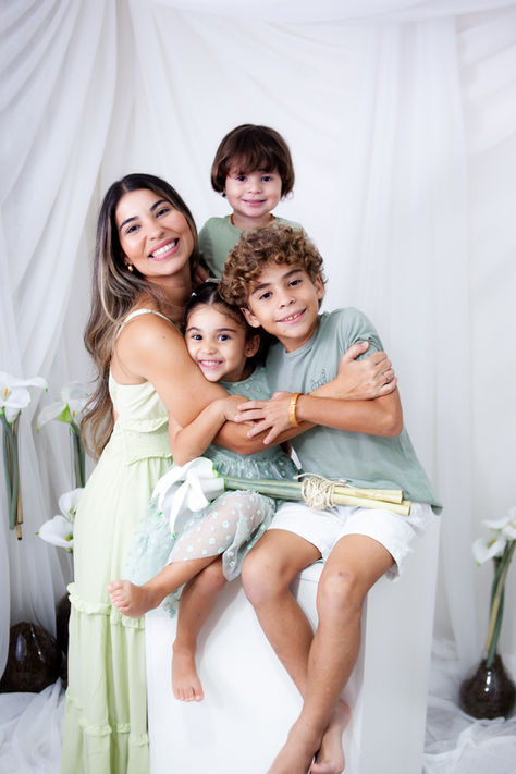 Ensaio Dia das Mães - Uiara e seus filhos