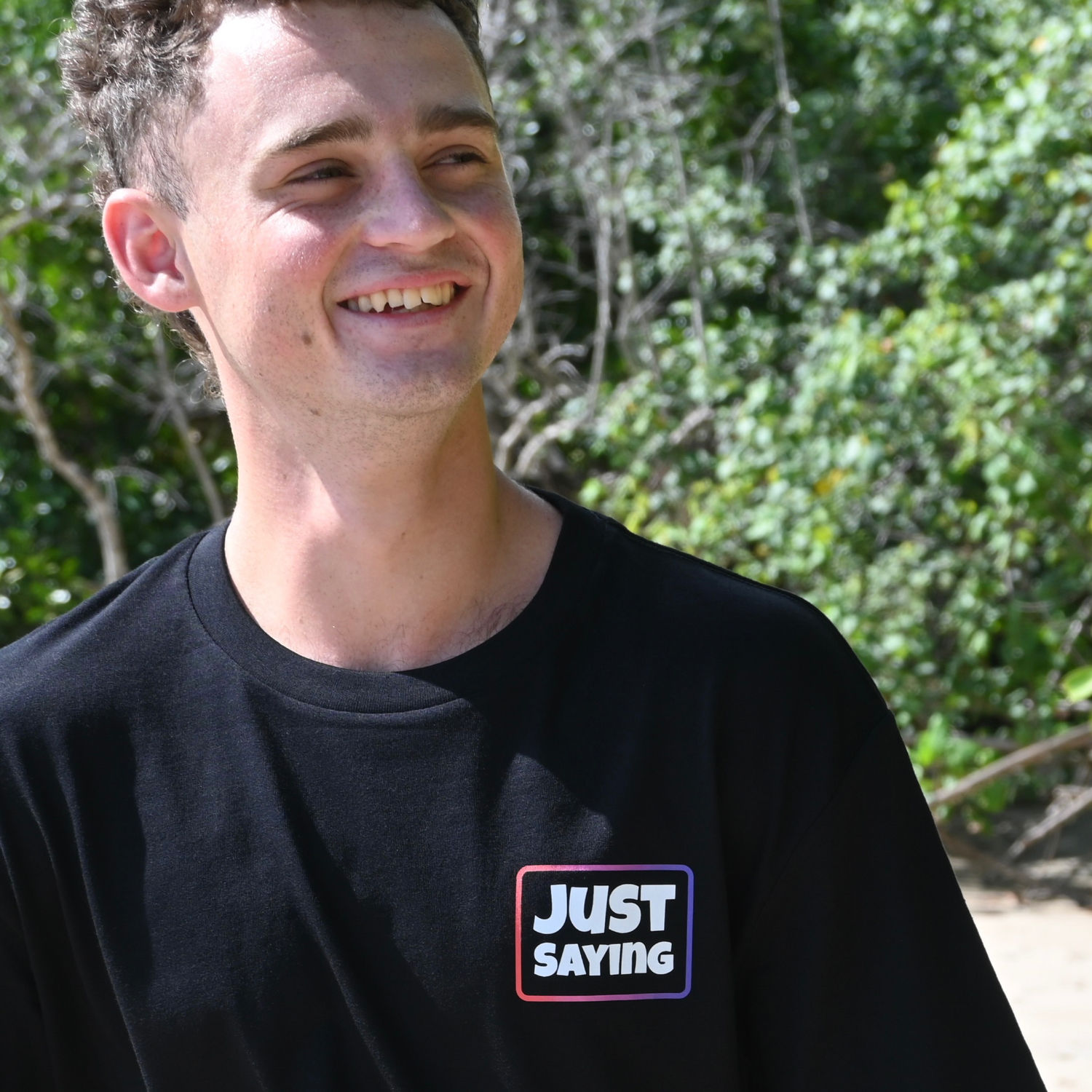 Just Saying: This shirt does not replace preaching black t-shirt by Revive As The Corn.