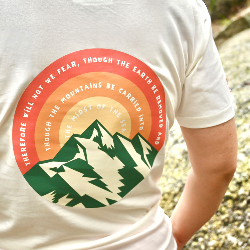 Thumbnail: Psalm 46:2 KJV natural tee by Revive As The Corn.