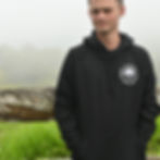 Psalm 23:2 kitesurfer black hoodie, by Revive As The Corn.