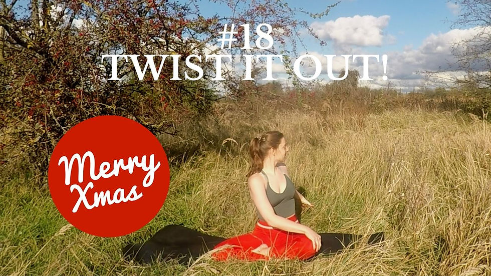 Yoga Türchen Nr. 18 Twist it out! - my yoga corner Adventskalender #yoga #adventskalender #yogavideo #pose #asana #core #anfänger #twist #easy #fitness #fit #healthy #rücken #entspannt #ruhig