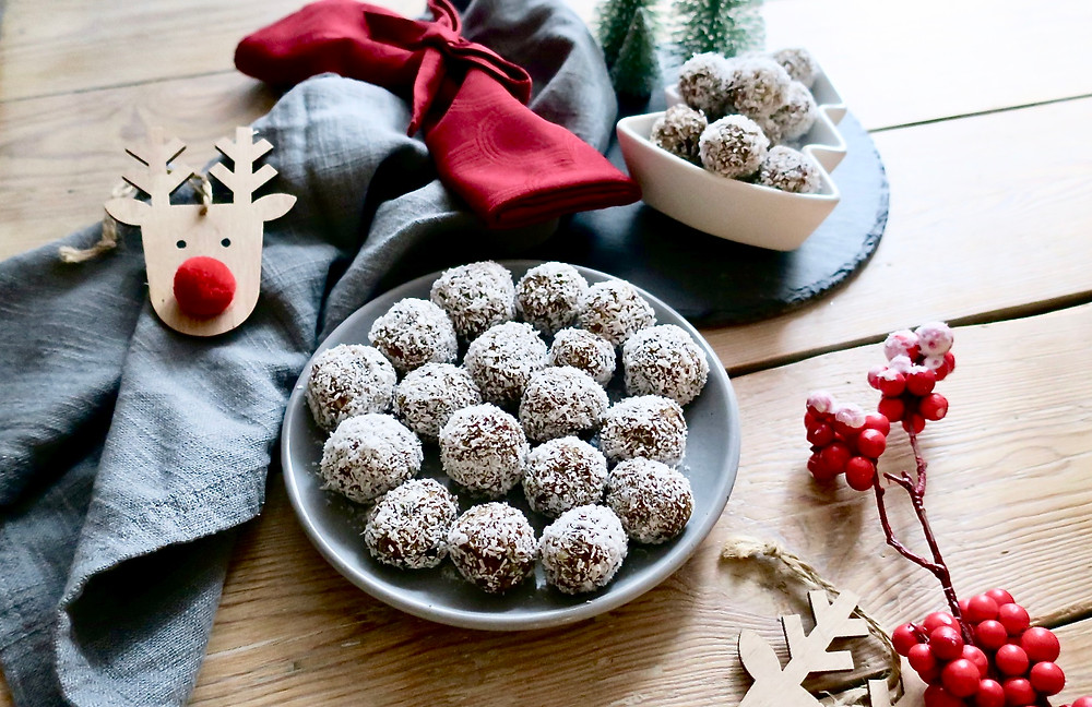 weihnachtliche Beauty Snow Balls #weihnachten #rezept #vegan #easy #healthy