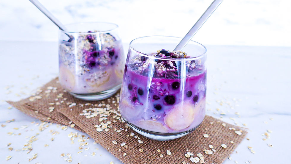 Beauty Overnight Oats #banane #blaubeere #overnightoats #oats #büro #rezepte #recipe #healhty #gesund #cleaneating #schnell #easy #abnehmen #weightloss #lowcalories #kaliorienarm #inspiration