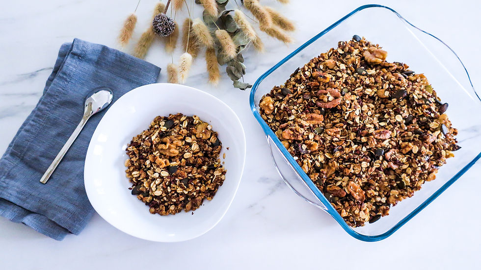 Rezept Herbstliches Walnuss Kürbiskern Müsli