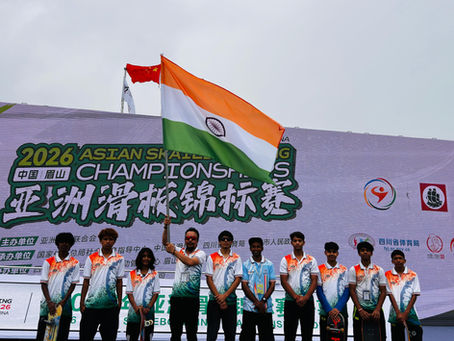 Naitik an Amritiyam India’s flag bearer at the Asian Skateboarding Championship 2026 in China