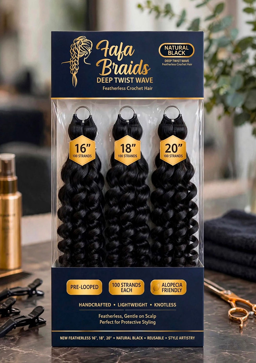 Thumbnail: Deep Twists Wave Featherless Crochet Hair Layered Box