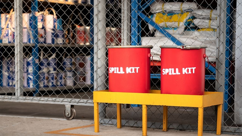 Spill kits in a workplace