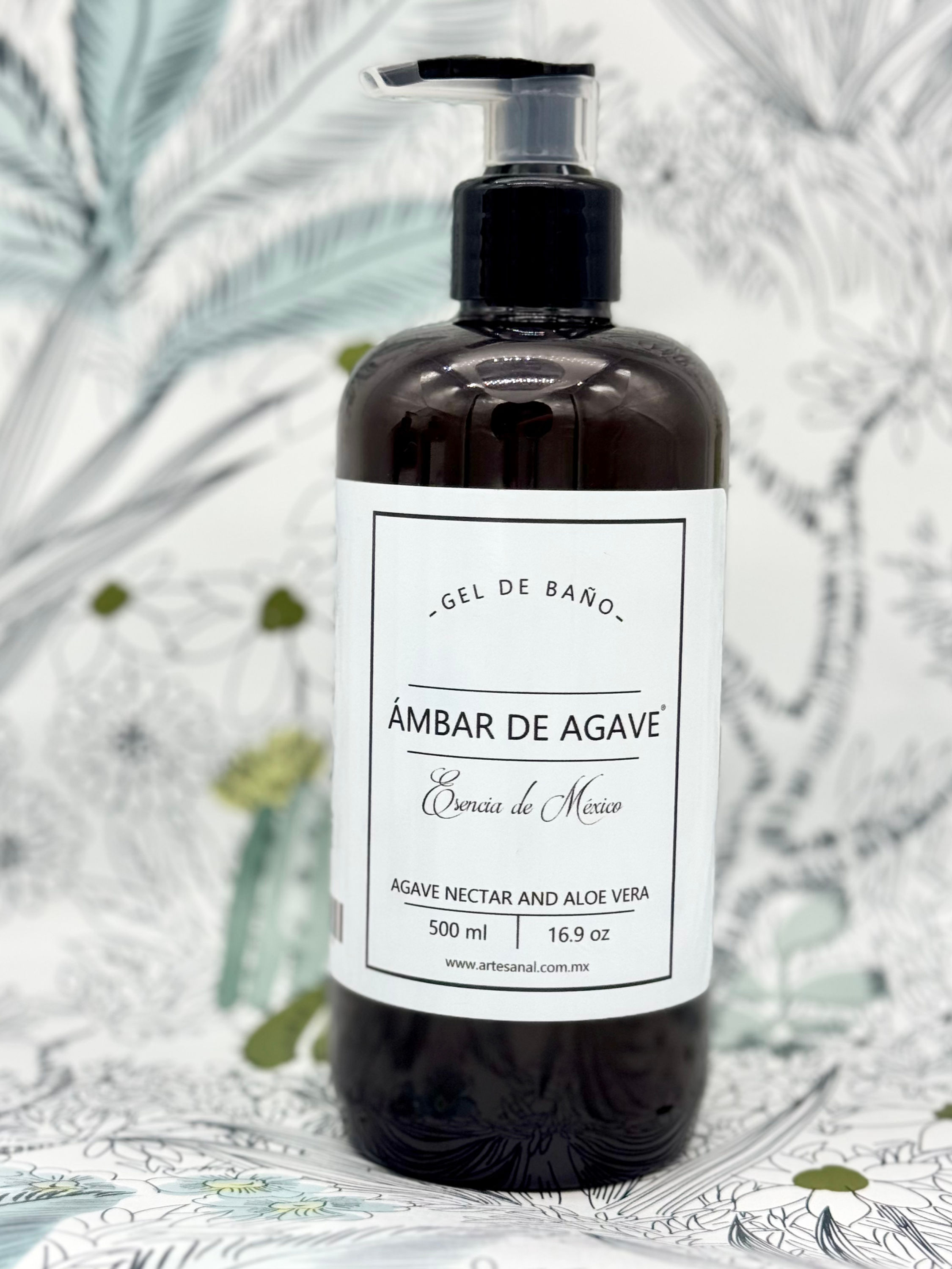 ÁMBAR DE AGAVE | Gel de Baño de Aloe Vera y Néctar de Agave | 500 ml
