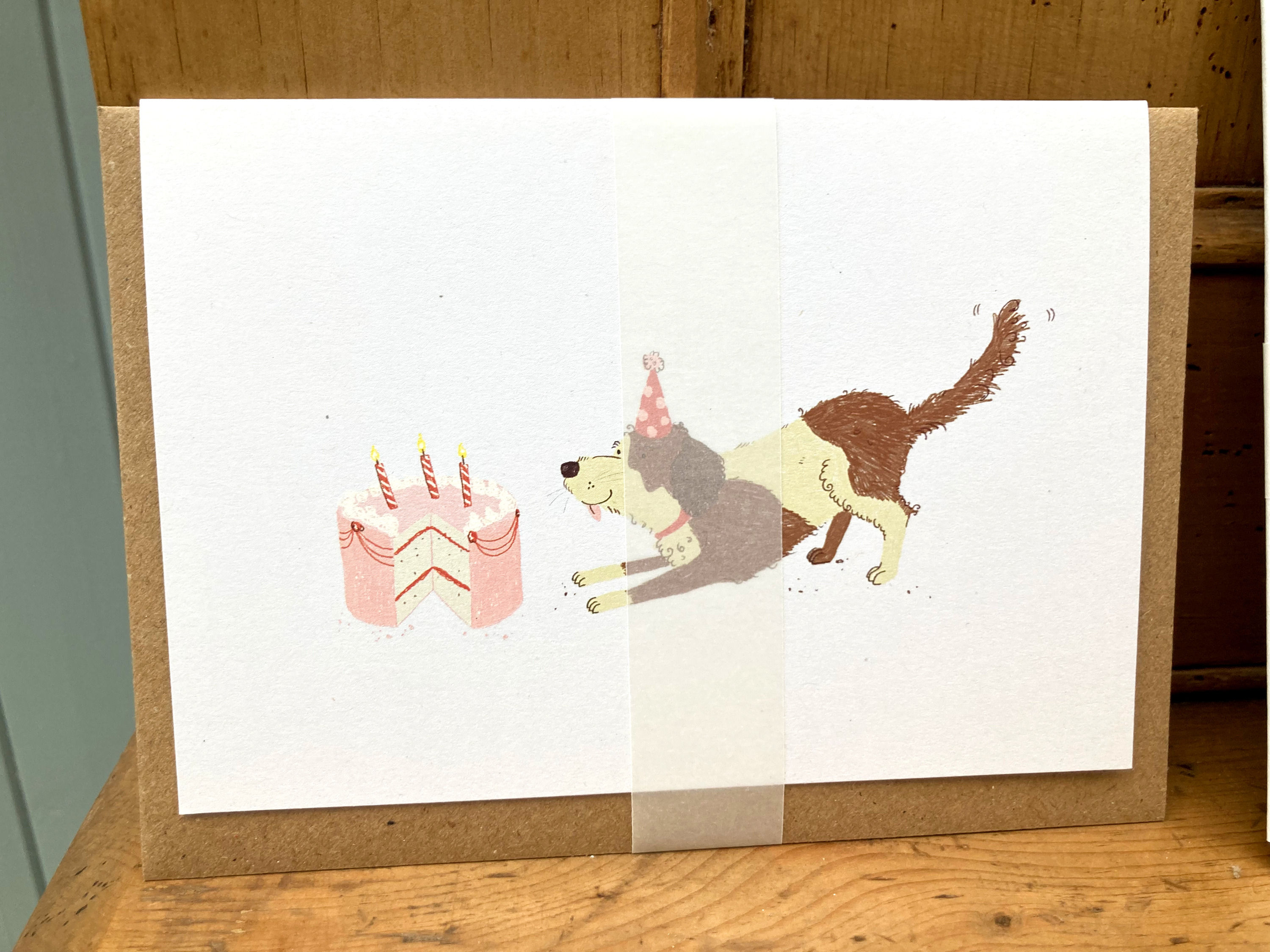 Dog and Cake Card