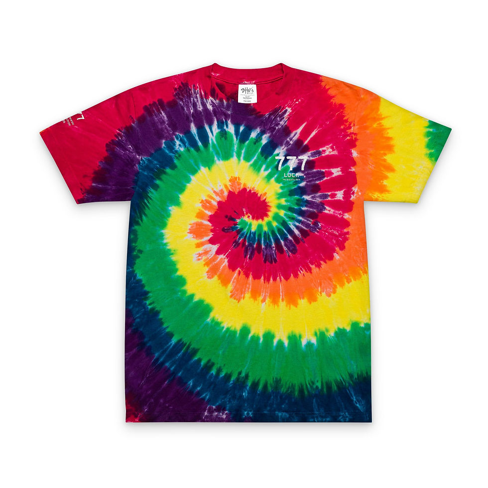 Thumbnail: Luck (777) Tie-Dye T-Shirt (Embroidery)