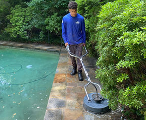 Pool Deck Surface Cleaning