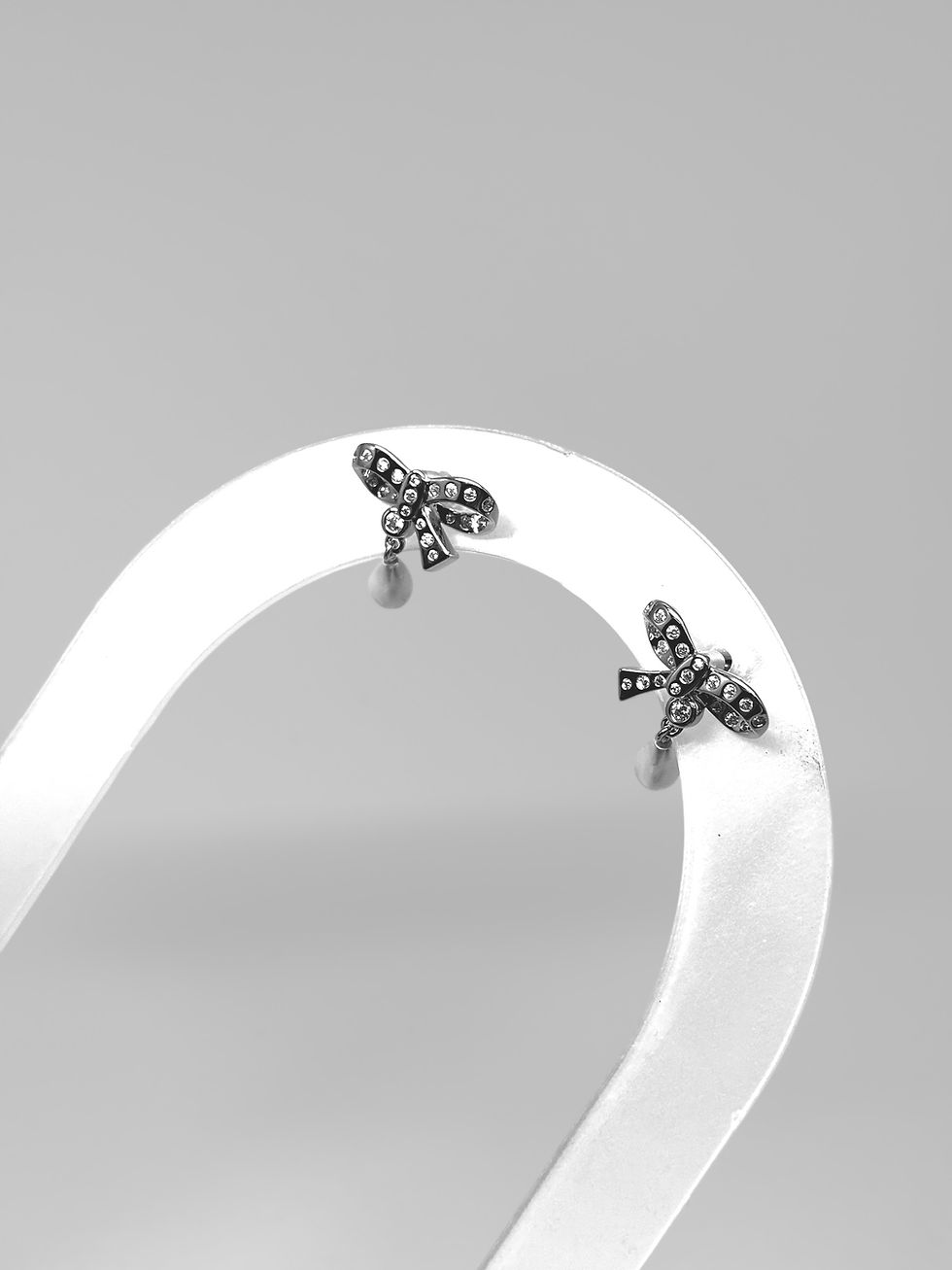 Thumbnail: ORO PEARL DROP EARRING STUDS