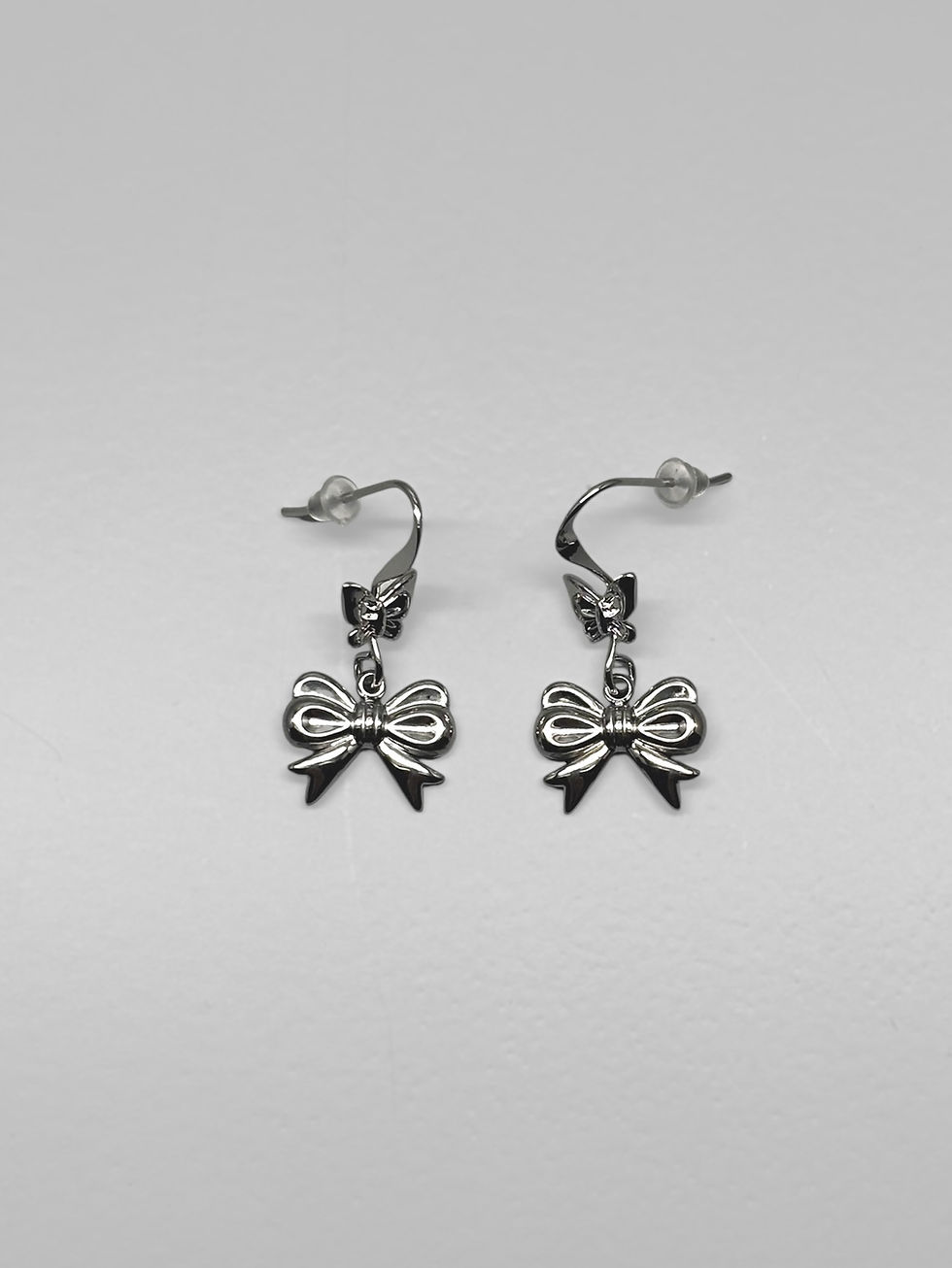 Thumbnail: METAL BOW AND BUTTERFLY EARRINGS