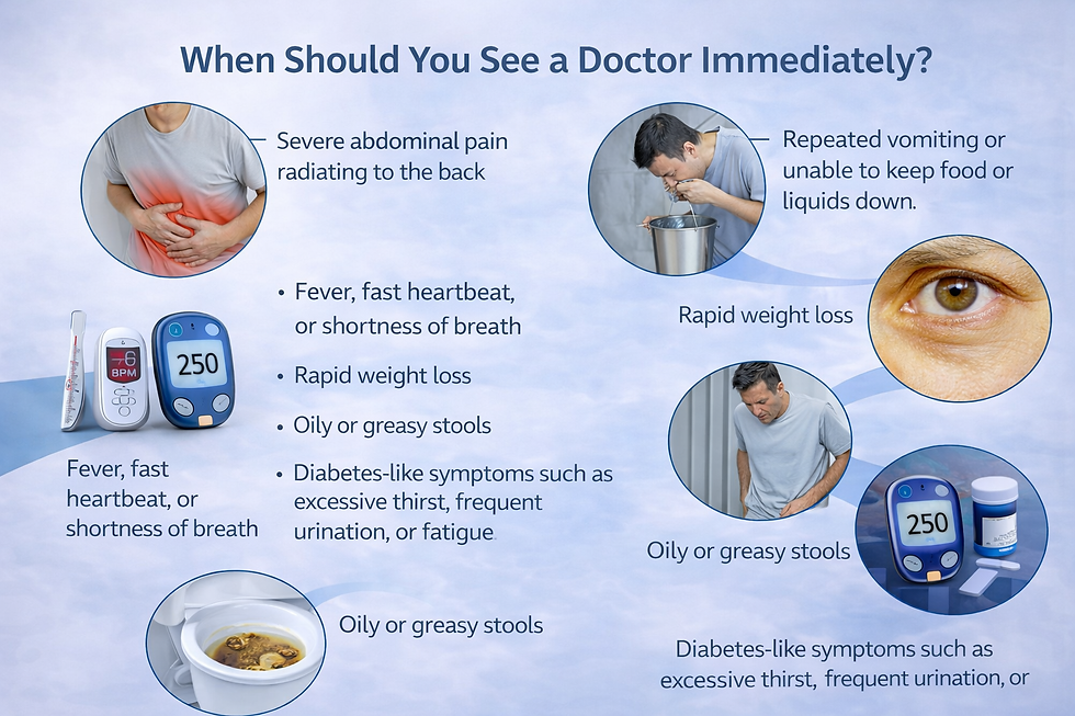 Warning signs of pancreatic disease that need immediate medical attention