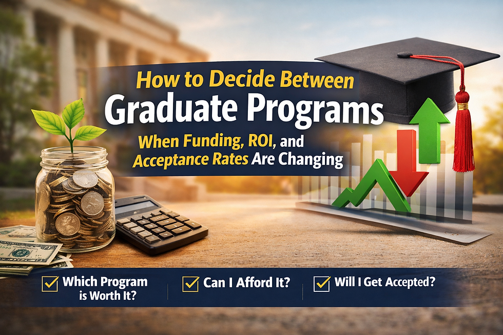 How to Decide Between Graduate Programs When Funding, ROI, and Acceptance Rates Are Questionable