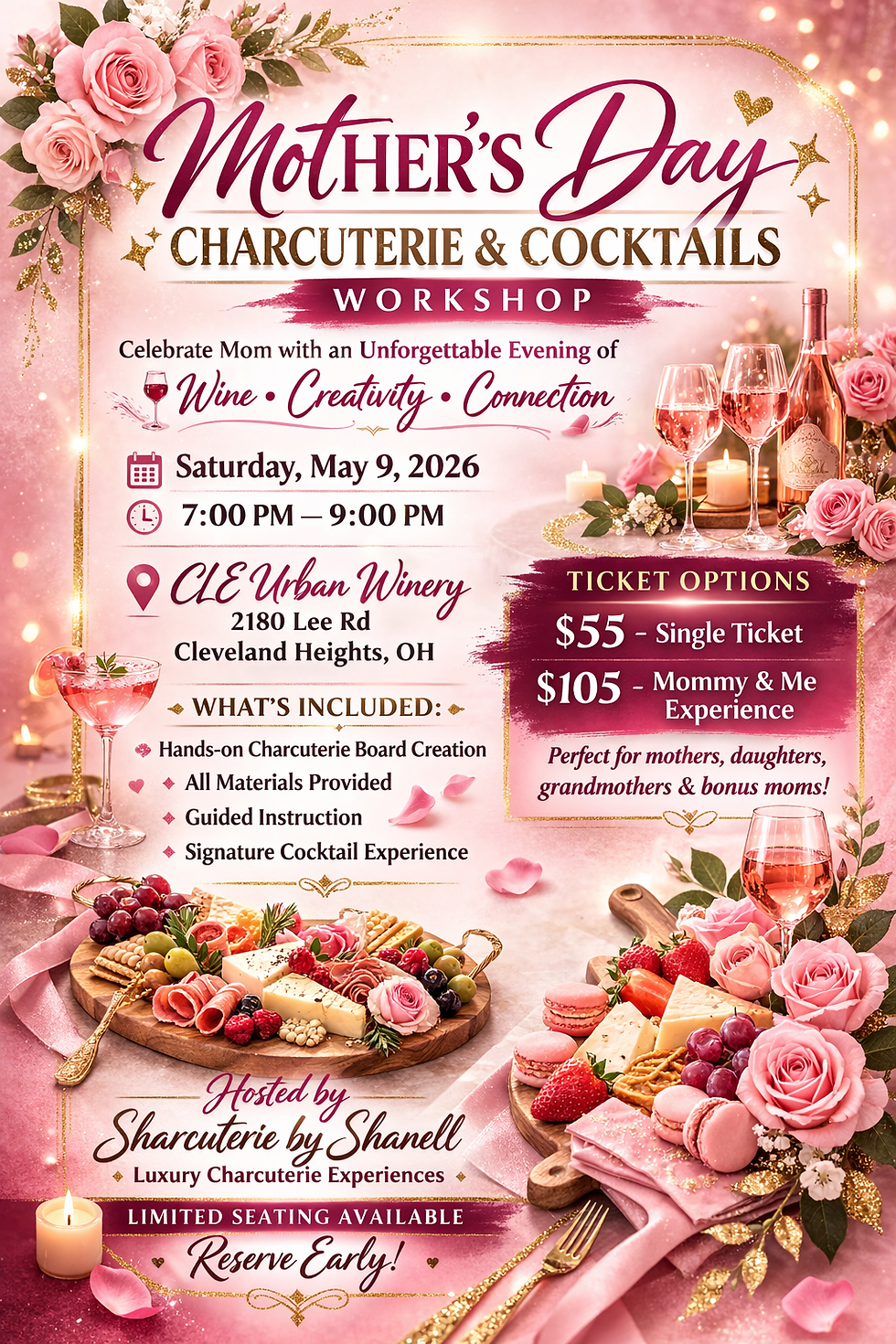 Mother's Day Charcuterie &Cocktail Workshop