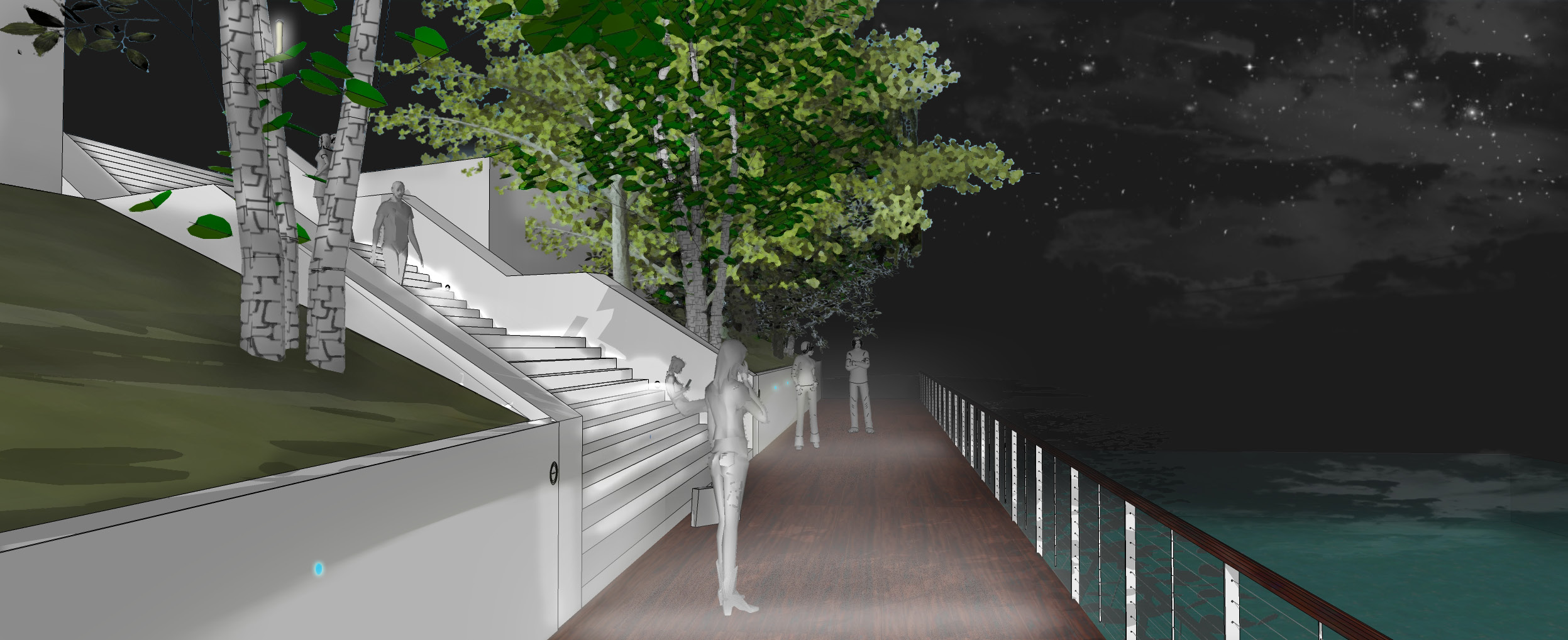 MEV projetée/ Escalier du Lycée