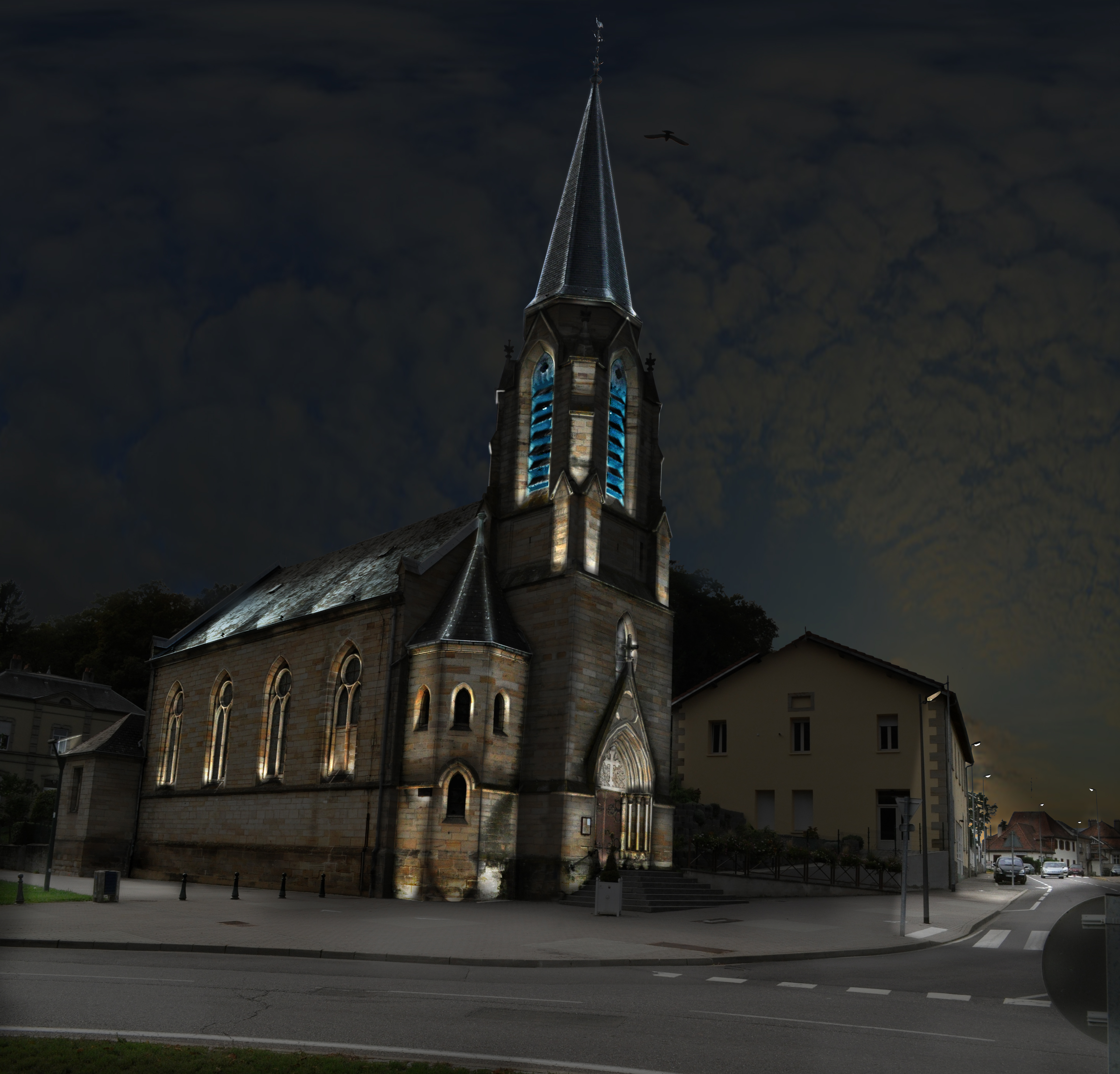 MEV projetée / Eglise protestante