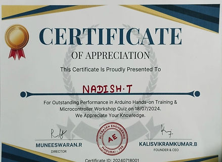 certification awarded