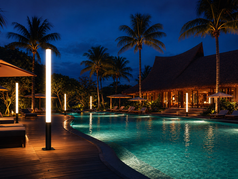 Iluminação Externa Premium: Como Postes LED Estão Transformando Entradas e Fachadas de Resorts e Empreendimentos de Luxo