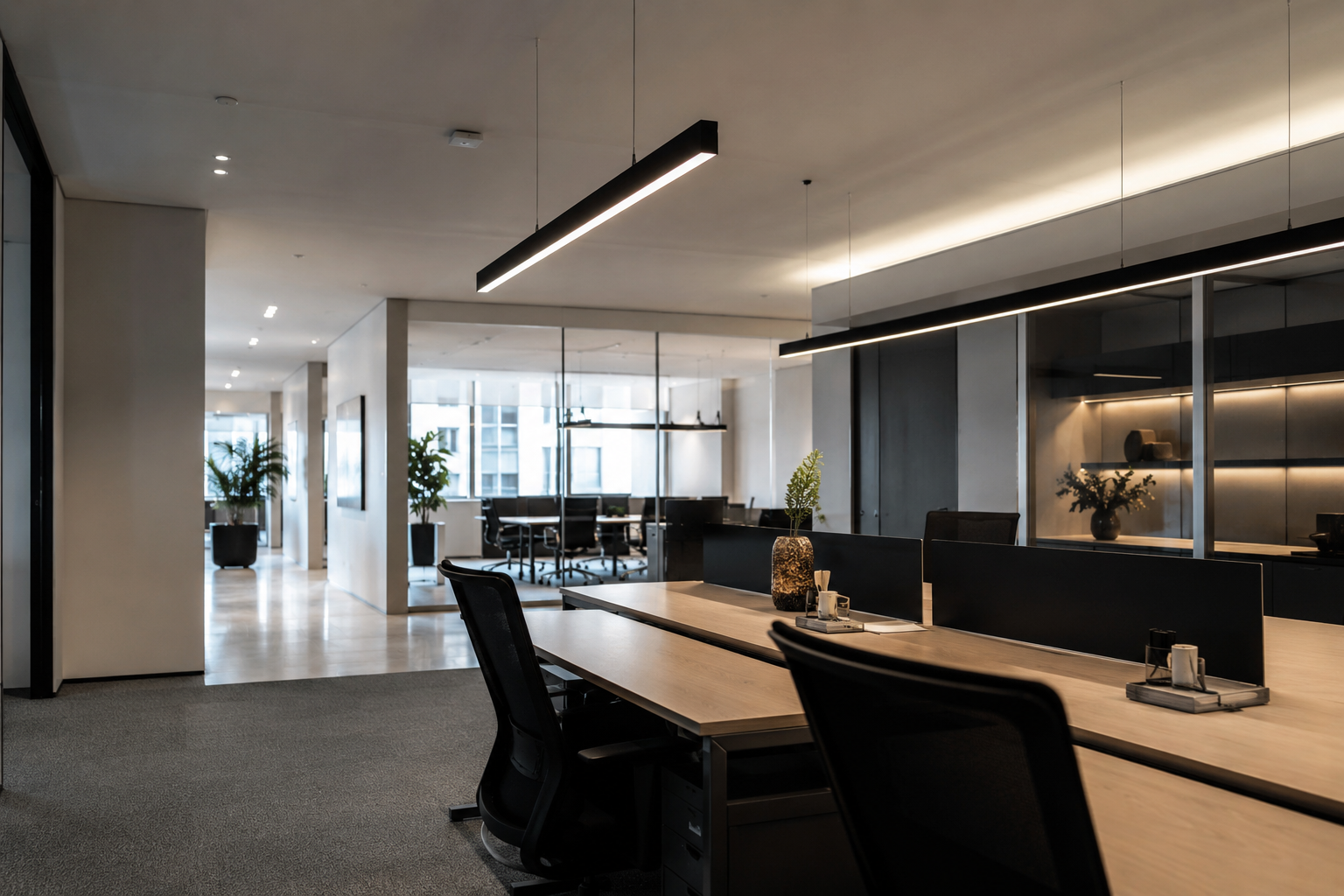 Iluminação Linear Personalizada: Como Especificar Pendentes LED Que Transformam Projetos Corporativos