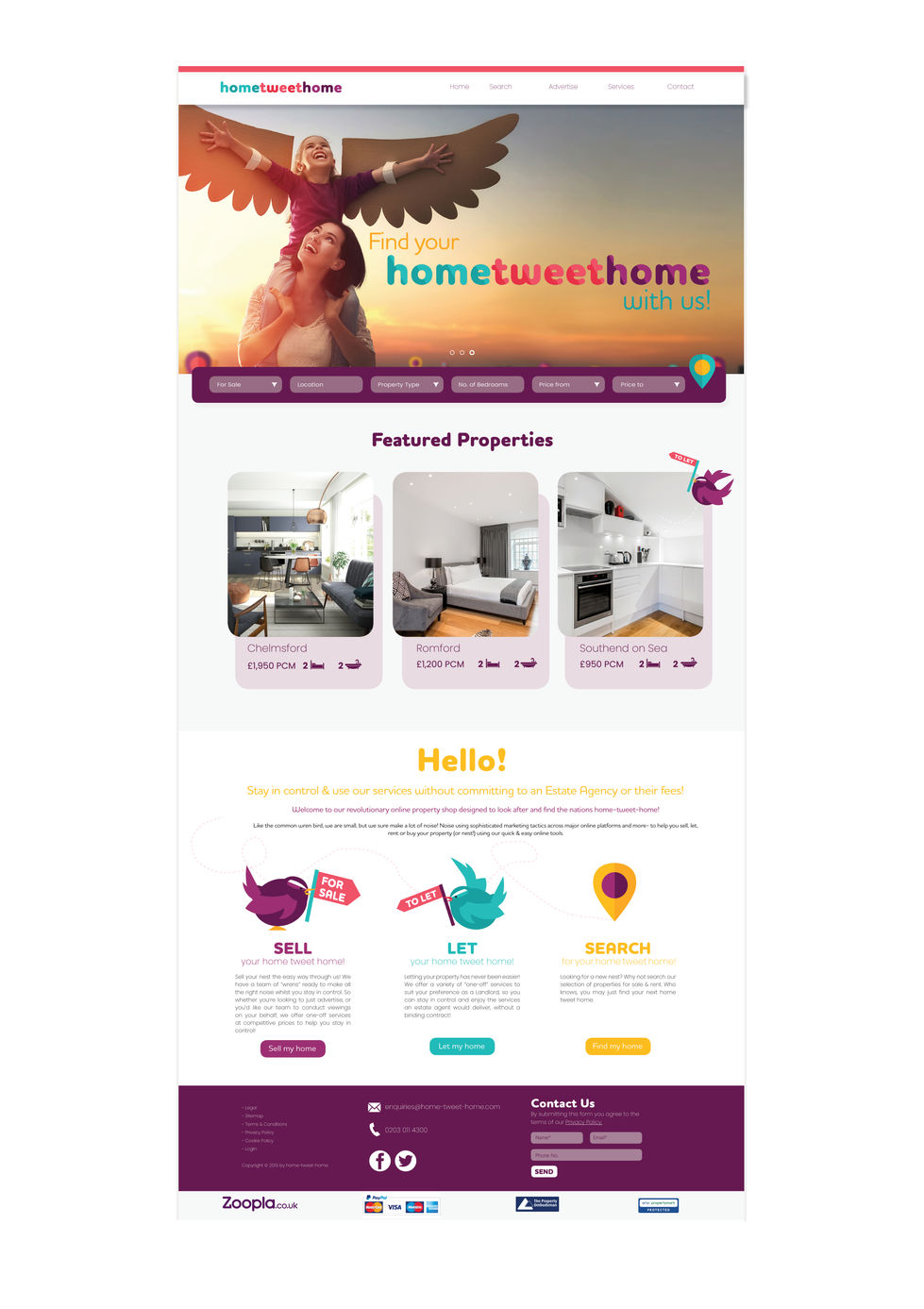 HtH website layout