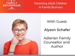 Portrait of Alyson Schafer, with episode information