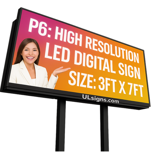 Affordable 6mm (Single Side Screen) 3FT x 7FT (Full color) LED Digital ...