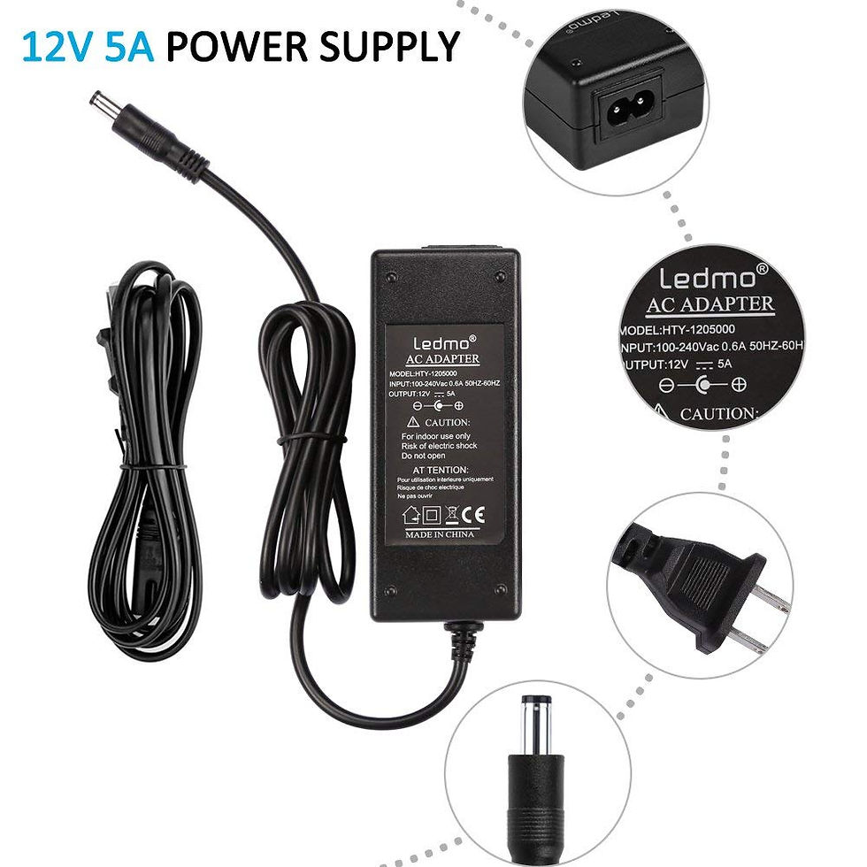 Miniatura: 12V DC 5A 60W POWER Supply ADAPTER Transformer for LED Strip, LED Modules