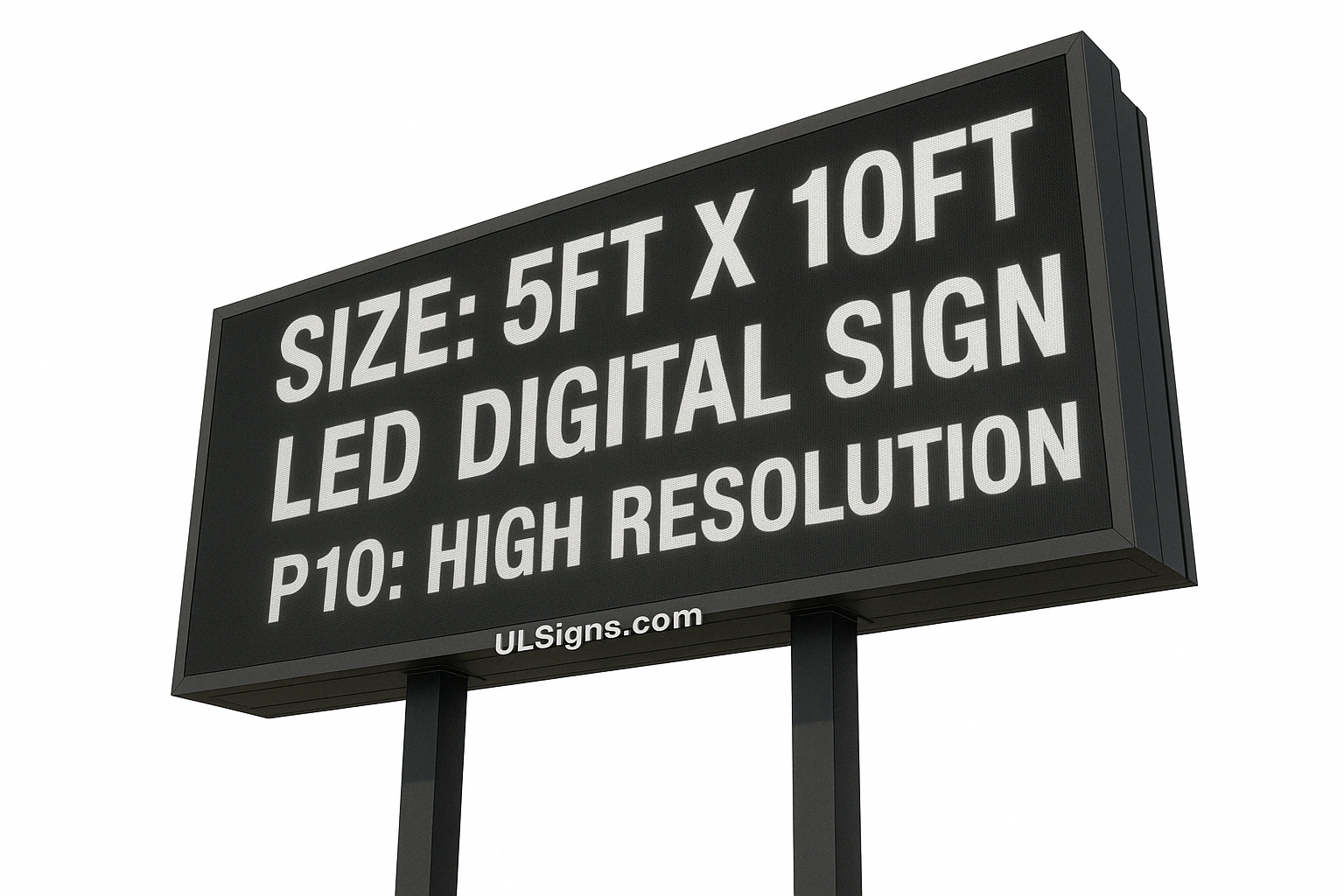 P10 mm (Single Side Screen) 5FT x 10FT (Single color) LED Digital Sign Board