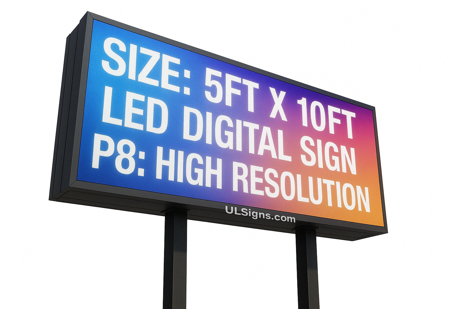 P8 mm (Single Side Screen) 5FT x 10FT (Full color) LED Digital Sign Board