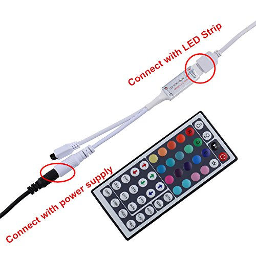 Thumbnail: 4 Pack 6A--12V-24V DC 44Key Remote Controller for RGB LED Strip