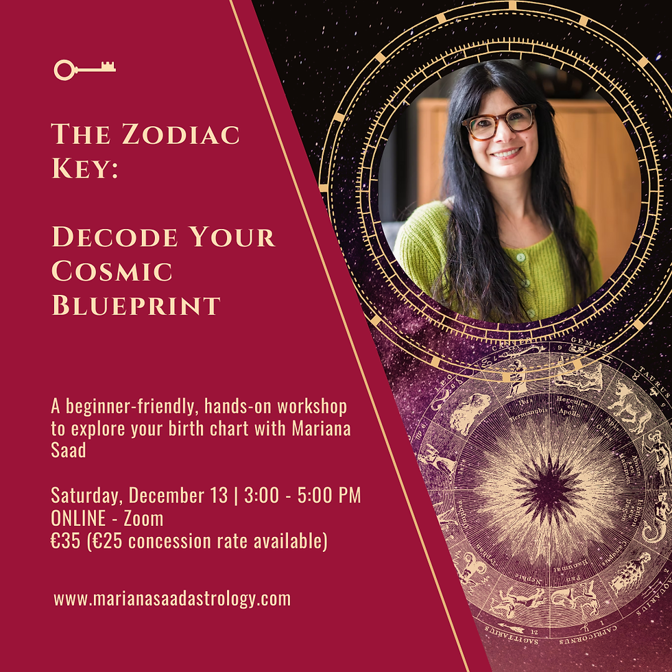 Workshop - "The Zodiac Key: Decode Your Cosmic Blueprint"