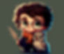 Harry Potter, quill, owl, Hedwig, cartoon, bobble head. Illustration by Midjourney AI