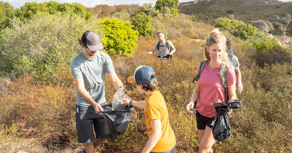 Image of people cleaning hiking place