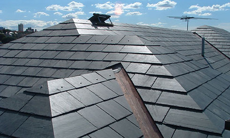 black slate roof