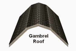 gambrel shaped roof