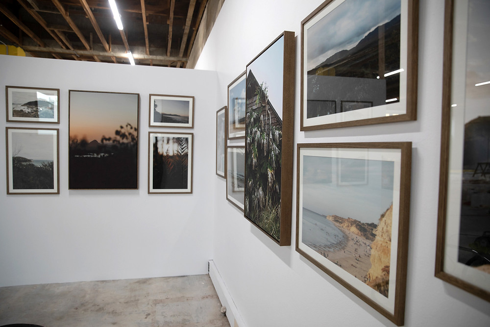 Rhiannon's photographing haning at the Hub at Ballart Biennale