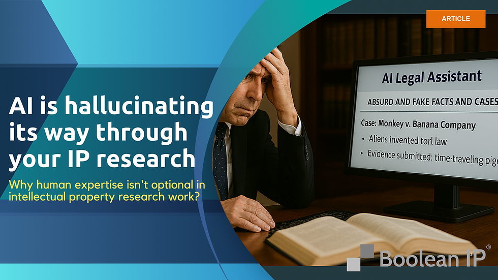AI is hallucinating in IP research