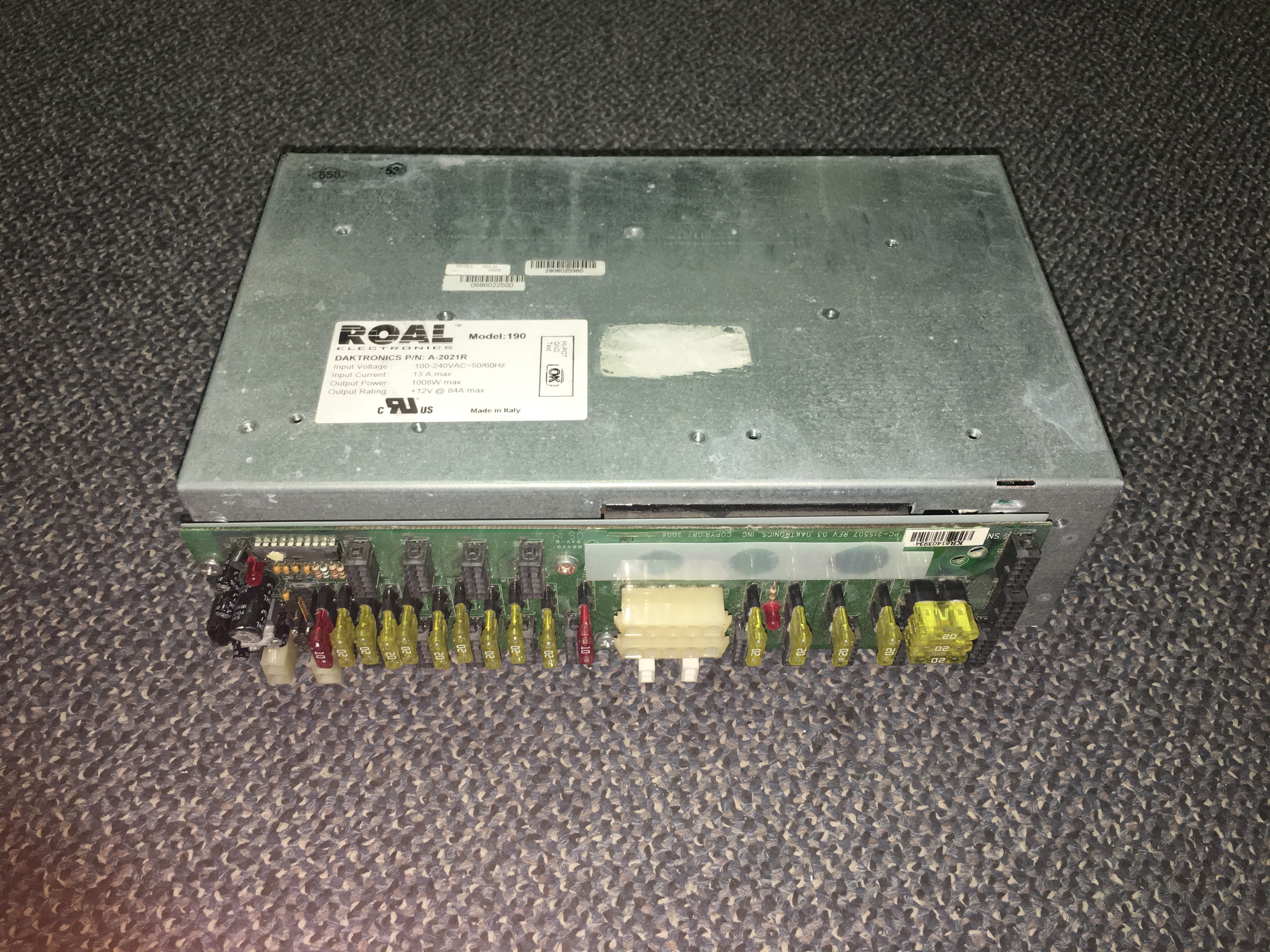 Daktronincs - Prostar Roal Power Supply. BNR-Rectified to be in working order
