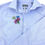 Thumbnail: HAND EMBROIDERED LIGHT BLUE SHIRT WITH SMALL WHITE DOTS- MEN'S MEDIUM