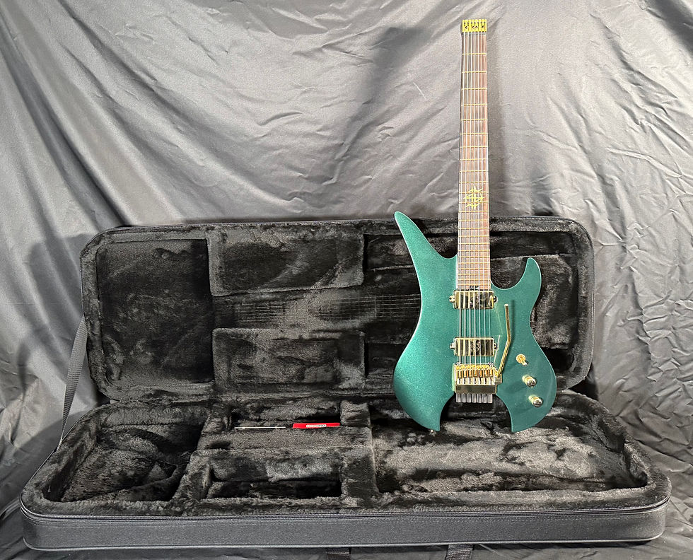 Thumbnail: 2024 Schecter Synyster Gates Custom-7 TR Signature Headless - Oak Green Metallic