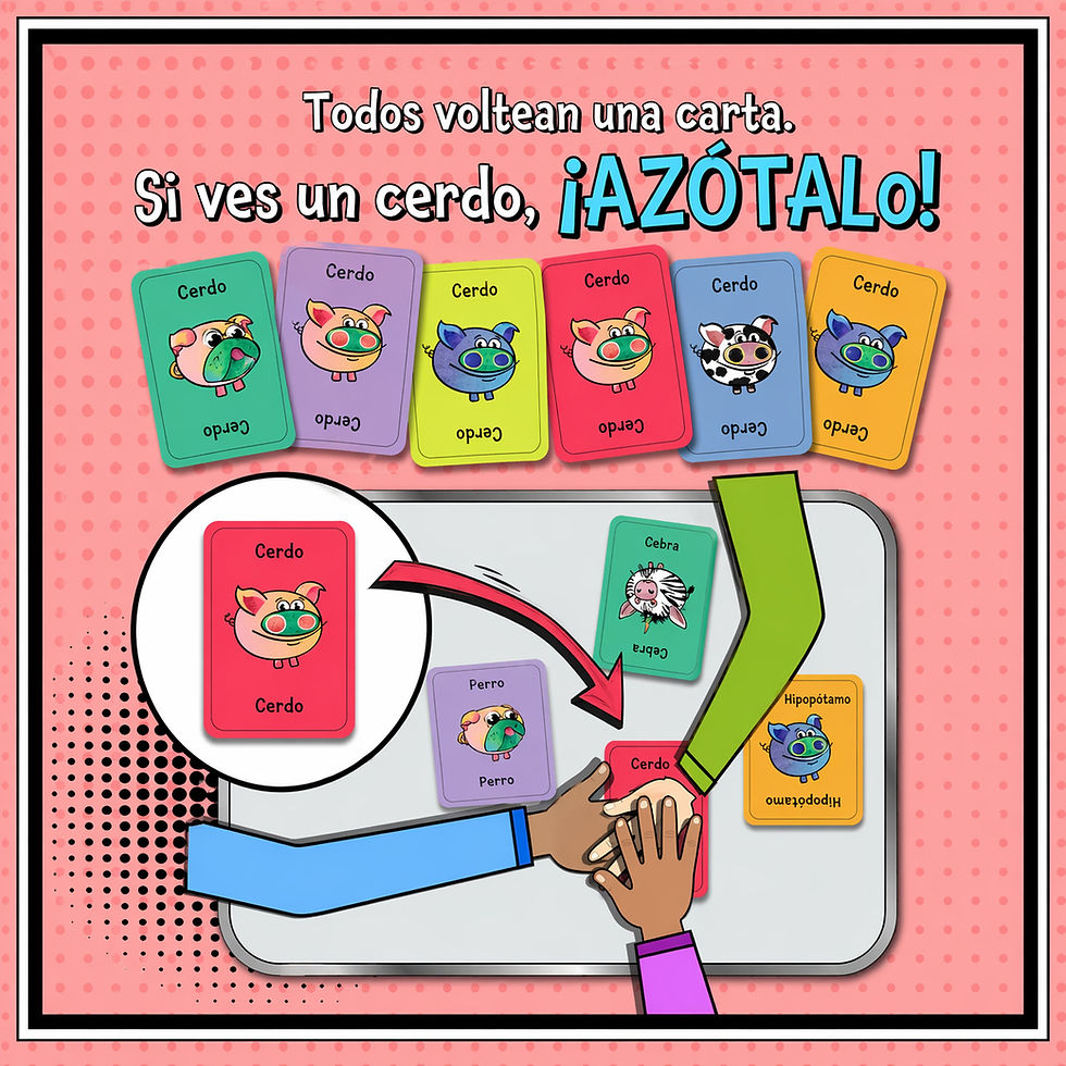 Miniatura: JUEGO DE MESA SPANK THE PIG CARTAS AZOTA EL CERDO