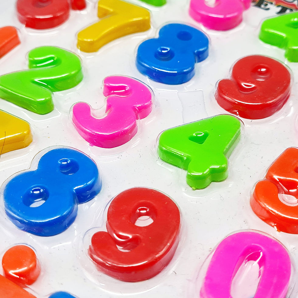 Números magnéticos de colores brillantes para niños